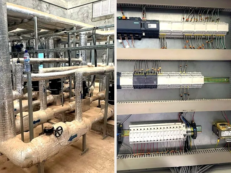 Building management for a pumping plant room